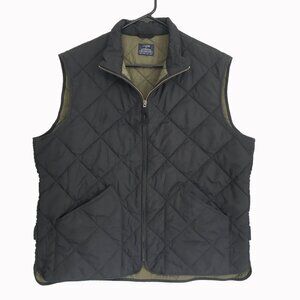 J. Crew women's black quilted vest size XXL